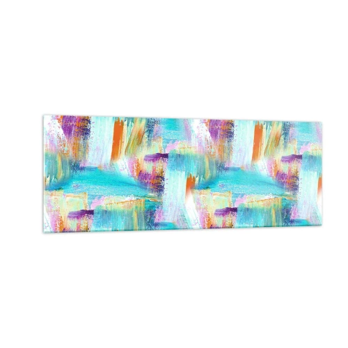 Glastavla - Bild på glas - Glatt klotter - 140x50 cm