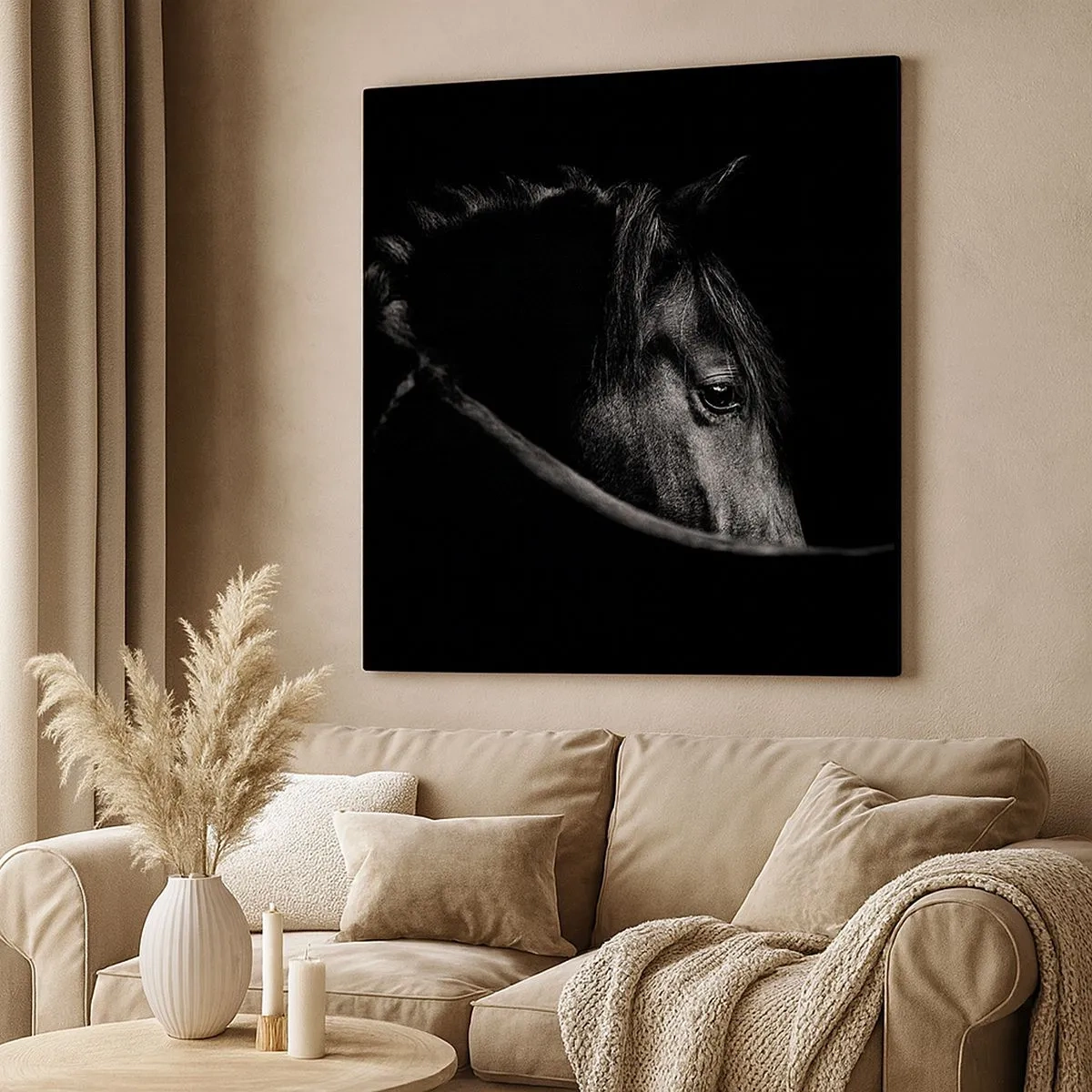 Canvastavla - Bild på duk - Svart prins - 30x30 cm