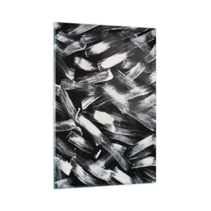 Glastavla - Bild på glas - Abstraktion i industriell anda - 80x120 cm
