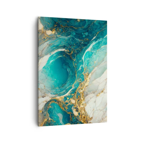 Canvastavla - Bild på duk - En komposition med guldådror - 50x70 cm