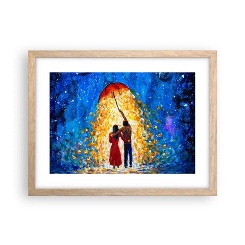 Affisch i ram av ljusek - Magi på en regnig kväll? - 40x30 cm