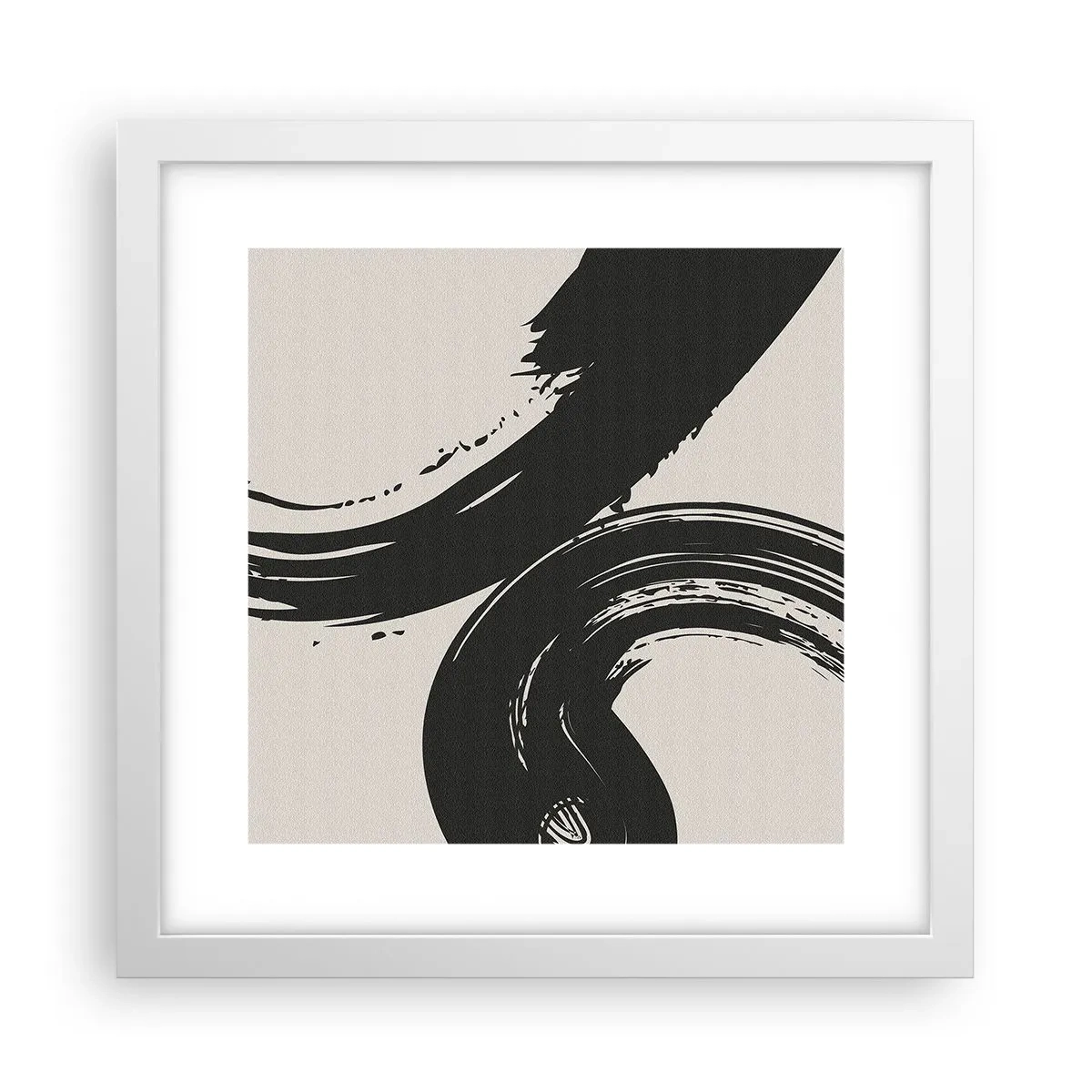 Affisch i vit ram - Svepande och cirkulärt - 30x30 cm