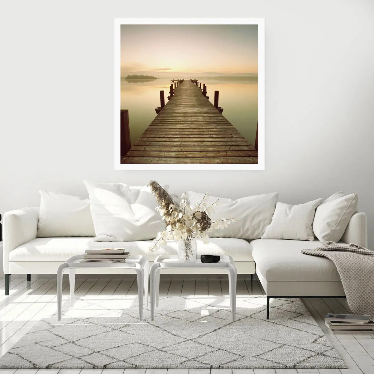 Affisch - Förgryning, gryning, ljus - 40x40 cm