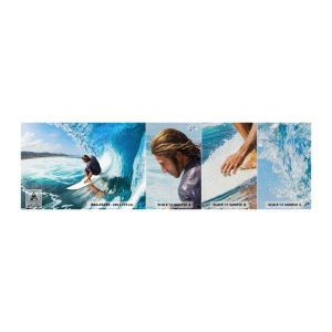 Provbit av fototapet Premium Sand - Dansar med vågorna - Sport, Surfing, Surfbräda - 100x30 cm