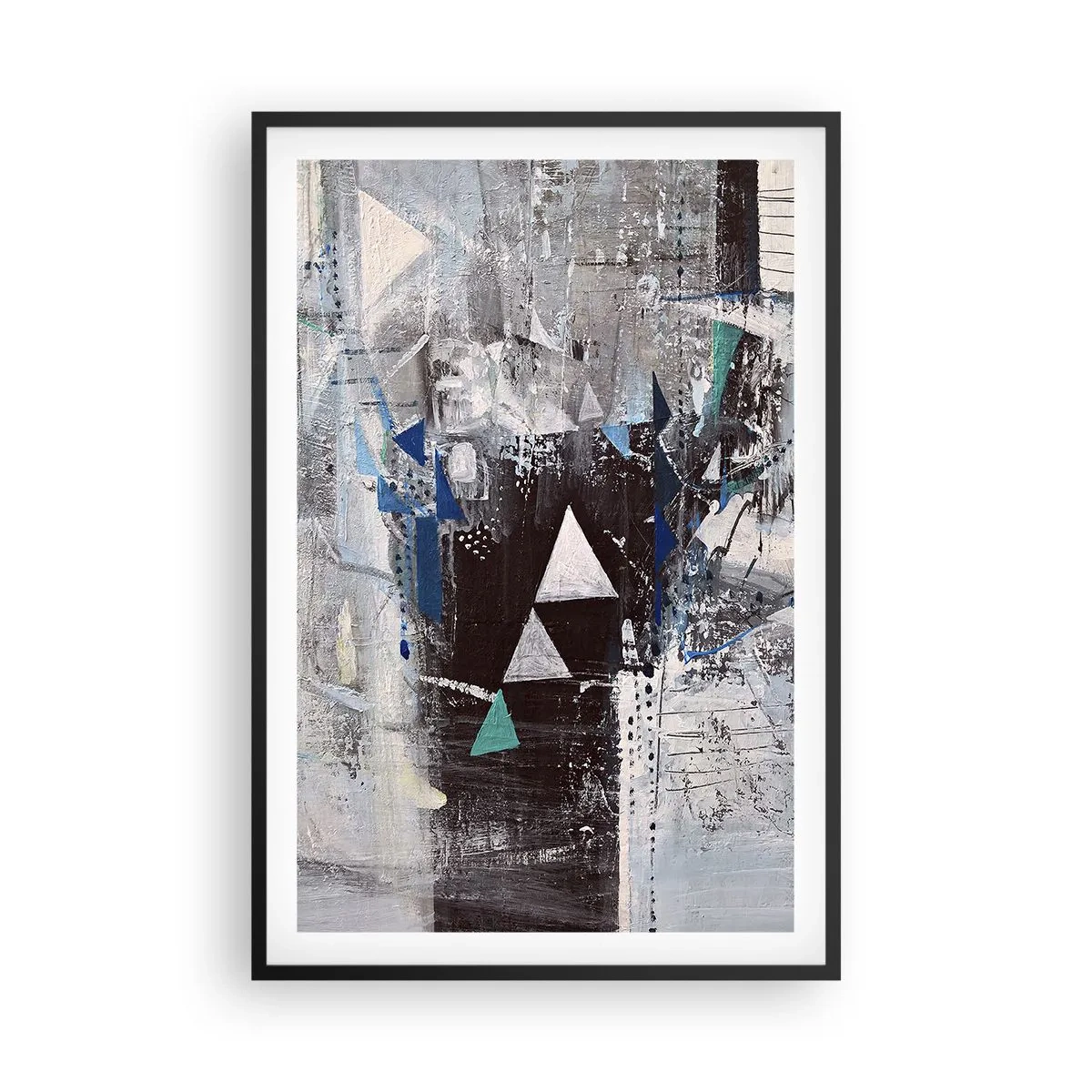 Affisch i svart ram - Trianglarnas överordnade ordning - 61x91 cm