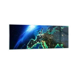Glastavla - Bild på glas - Glödande Europa - 140x50 cm