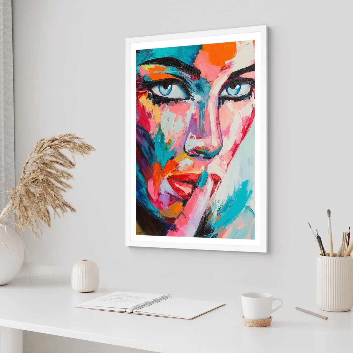 Affisch i vit ram - Vår första hemlighet - 40x50 cm