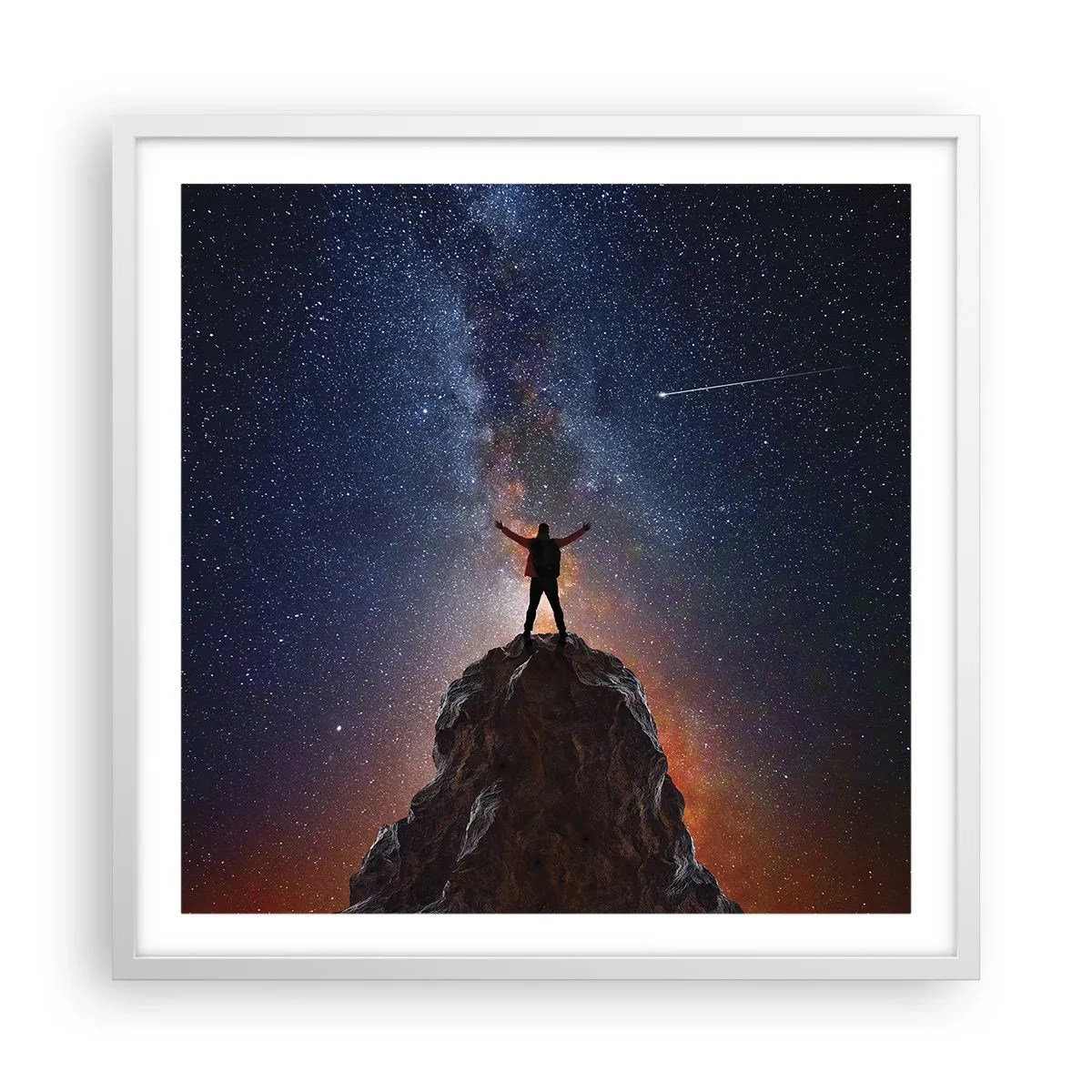 Affisch i vit ram - Kraften är med mig! - 60x60 cm