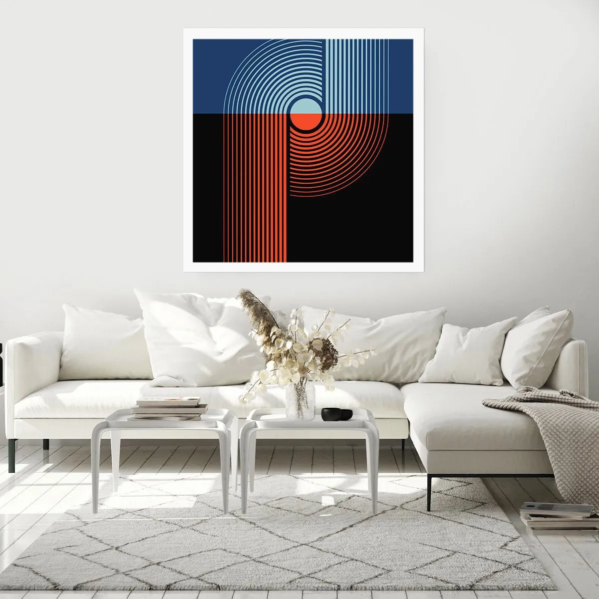 Affisch - I en geometrisk kläm - 60x60 cm
