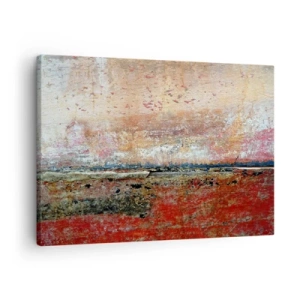 Canvastavla - Bild på duk - En abstrakt komposition inspirerad av havet och naturen. - 70x50cm - Kanske är det havet - Modern väggdekoration för vardagsrum och sovrum ARTTOR