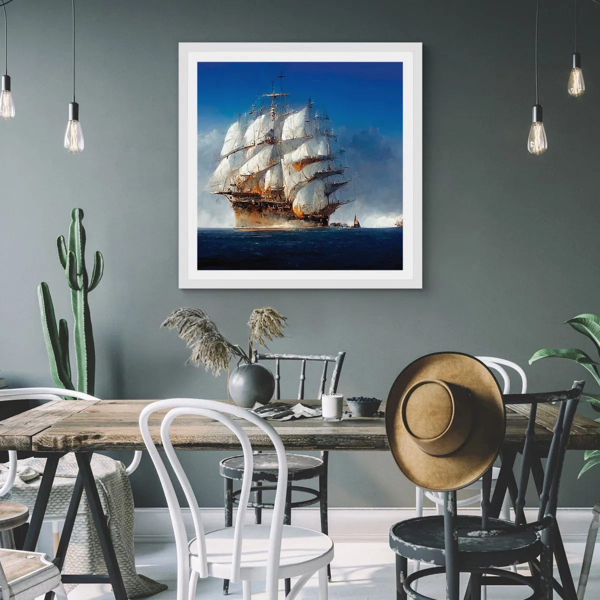 Affisch i vit ram - The great glory! - 60x60 cm