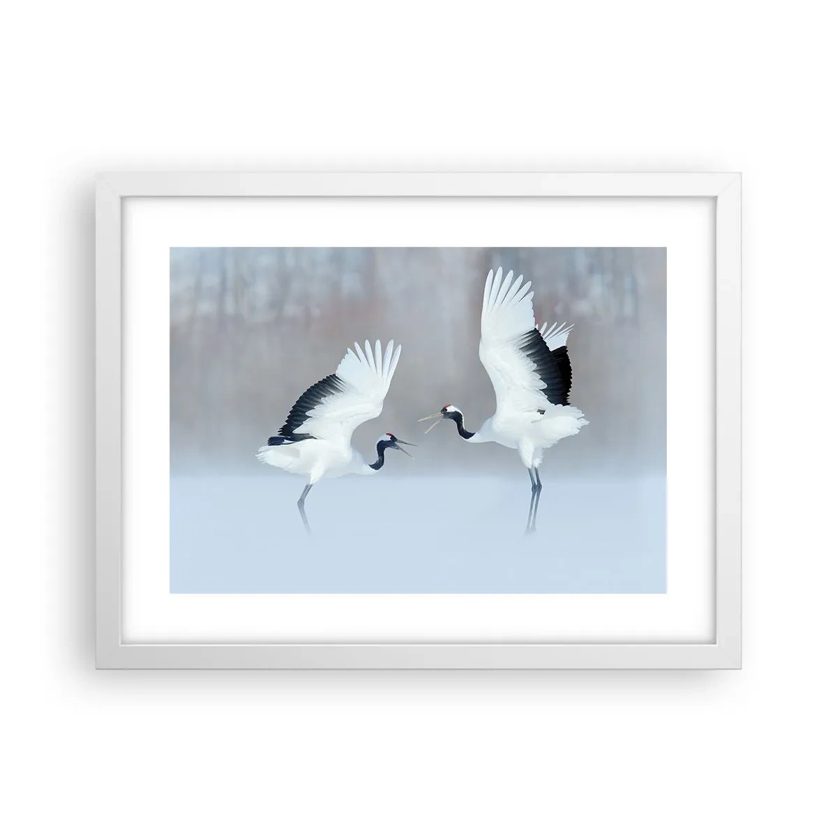 Affisch i vit ram - Dansen i dimman - 40x30 cm