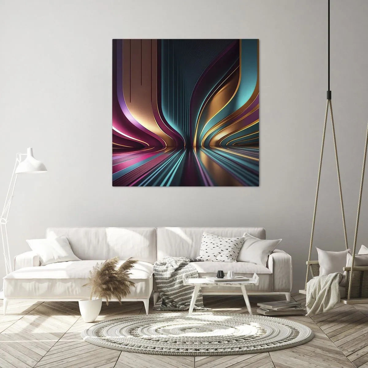 Canvastavla - Bild på duk - Ljusets arkitektur - 70x70 cm