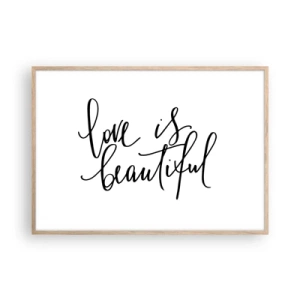 Affisch i ram av ljusek - Läs och upprepa - 100x70 cm