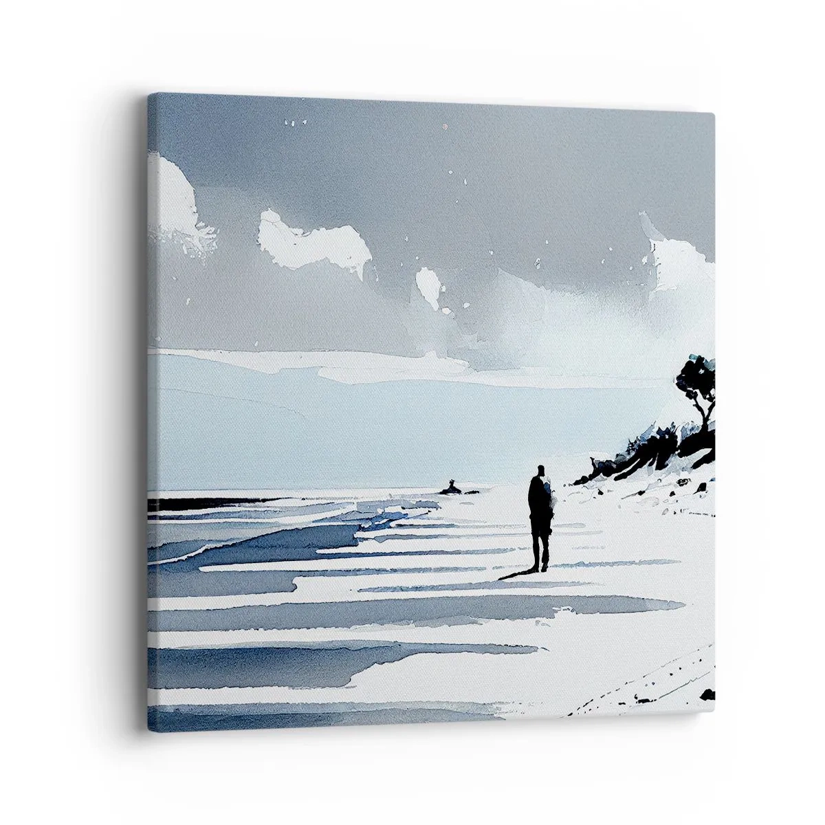 Canvastavla - Bild på duk - Ensam - 40x40 cm