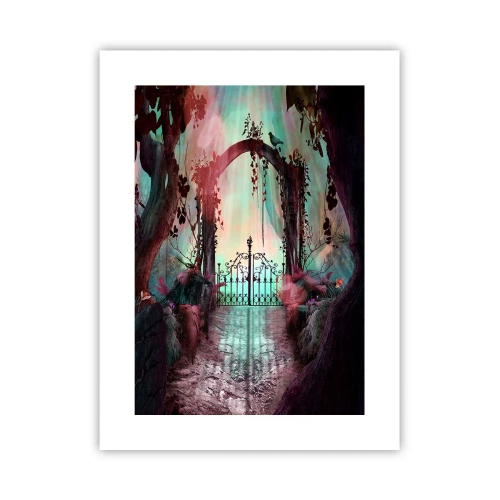 Affisch - Hemlighetsfull trädgård - 30x40 cm