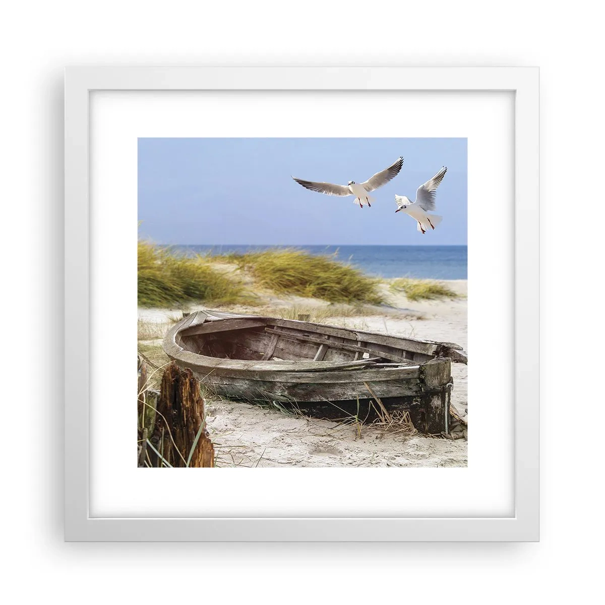Affisch i vit ram - Doppade i vinden - 30x30 cm