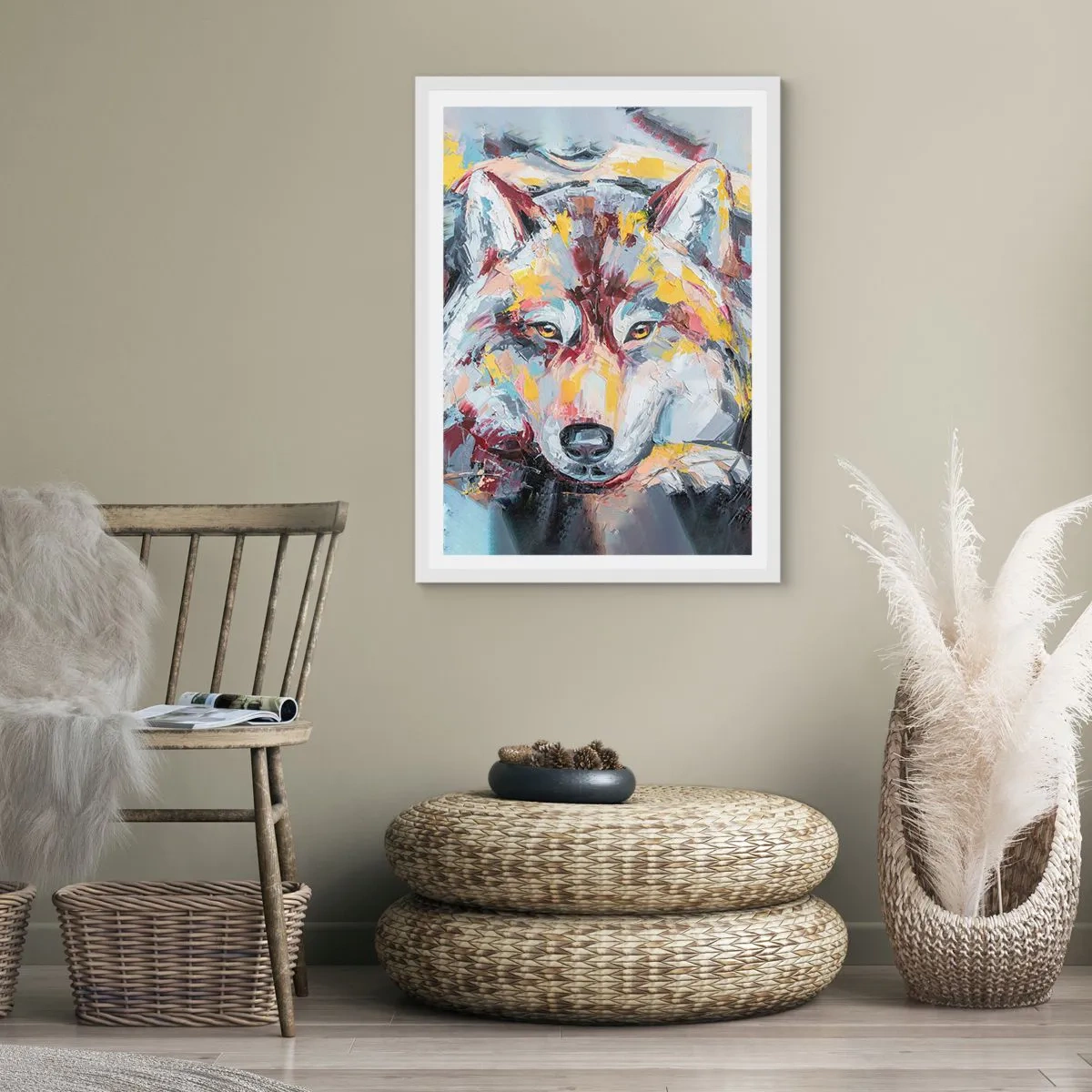 Affisch i vit ram - Lugnt bland de närmsta - 70x100 cm