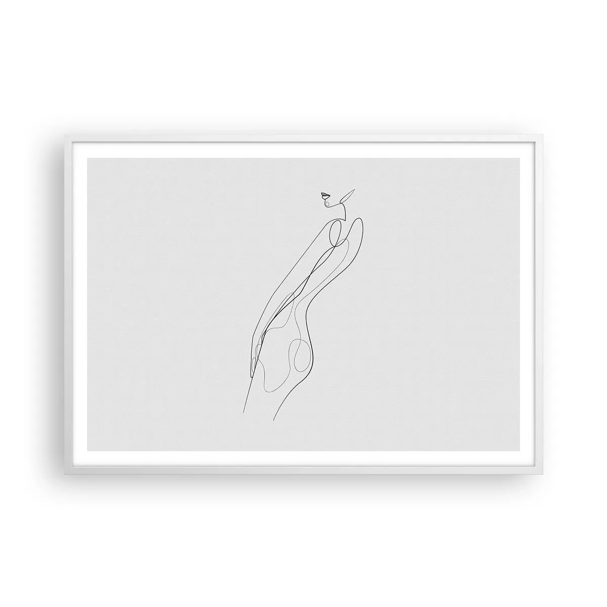 Affisch i vit ram - Bara en utfästelse - 100x70 cm