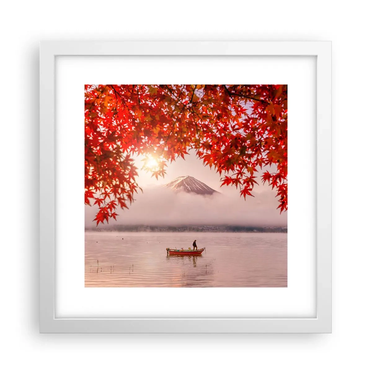 Affisch i vit ram - I japansk stämning - 30x30 cm