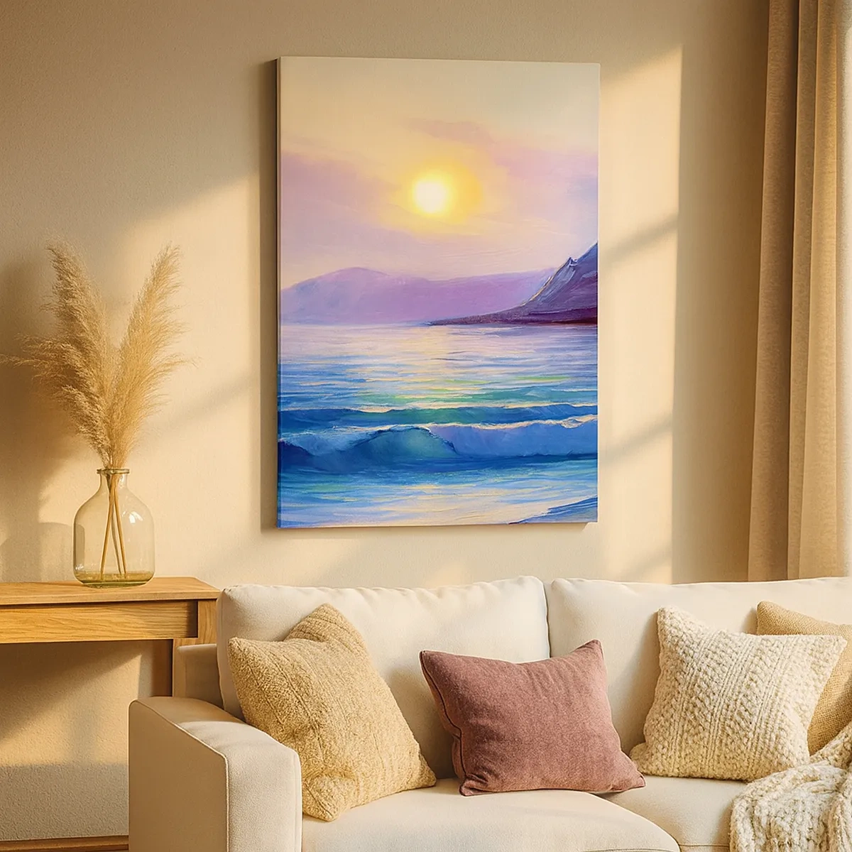 Canvastavla - Bild på duk - Vattnets och luftens kristall - 50x70 cm