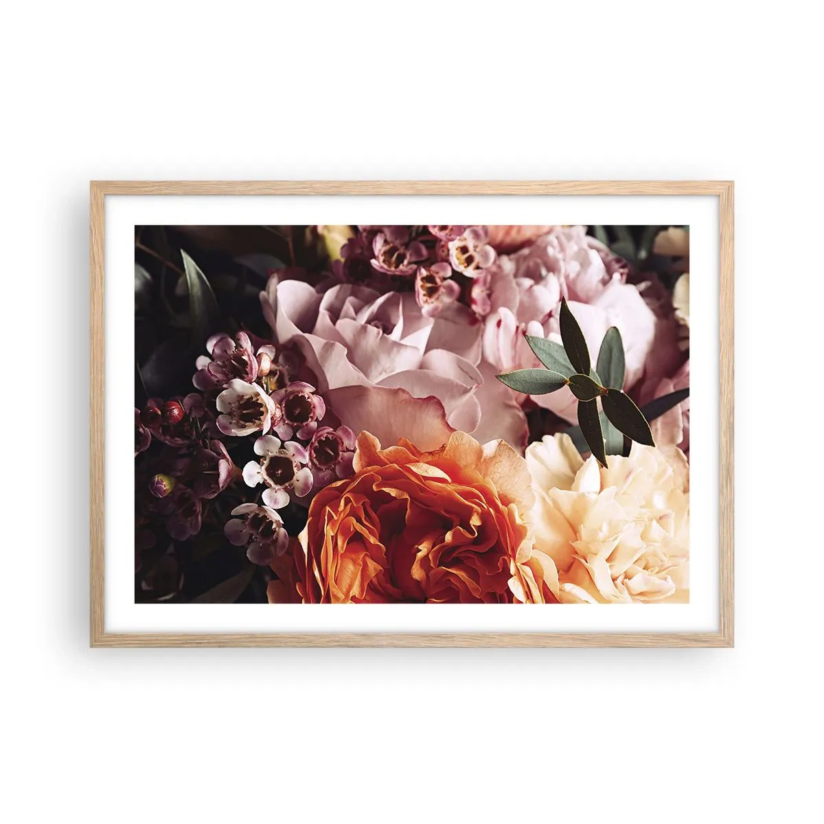 Affisch i ram av ljusek - Omgärdade av skönhet - 70x50 cm