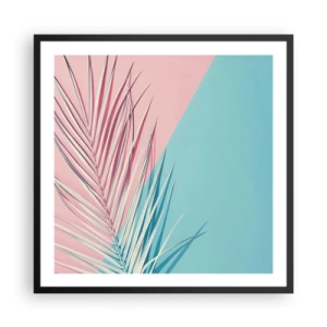 Affisch i svart ram - Tropisk impression - 60x60 cm