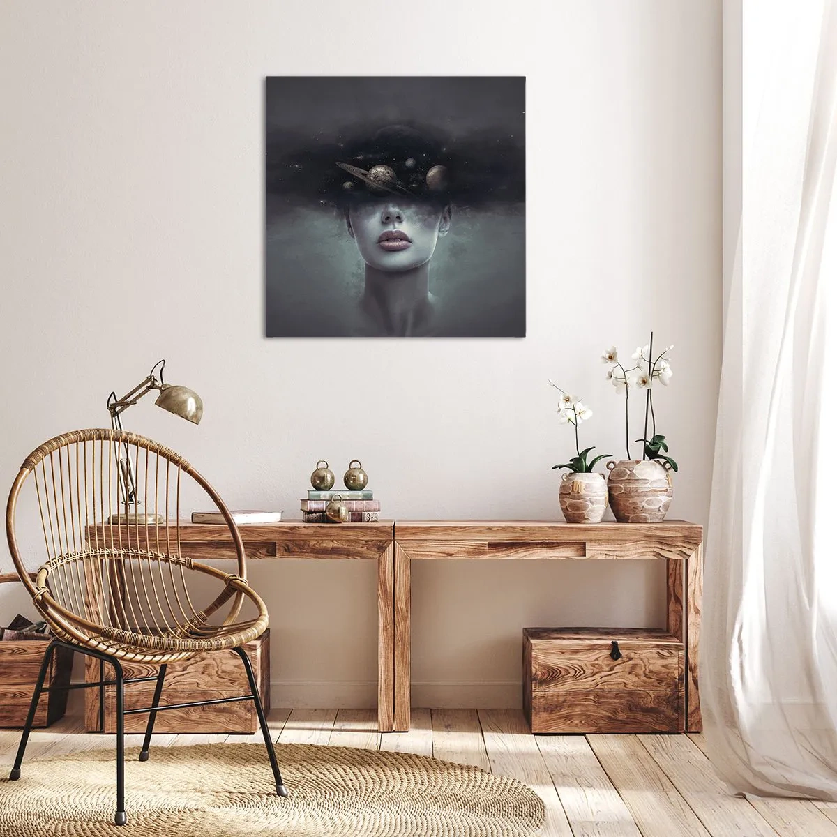 Canvastavla - Bild på duk - Och planeterna blir galna... - 70x70 cm