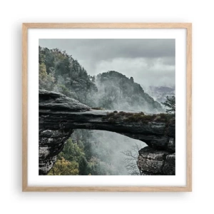 Affisch i ram av ljusek - Äventyret är på väg att börja - 50x50 cm