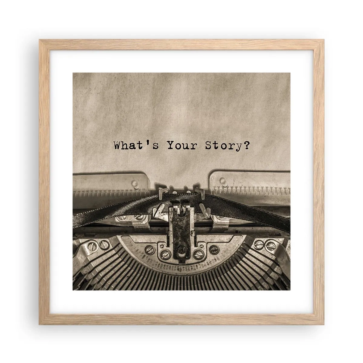 Affisch i ram av ljusek - Svara mig - 40x40 cm