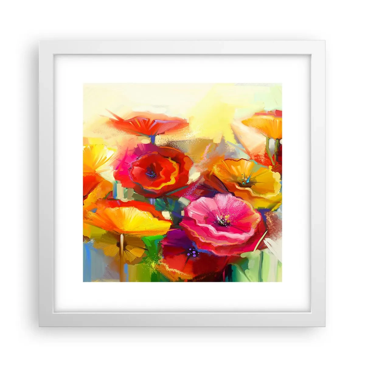 Affisch i vit ram - Inte bara rött - 30x30 cm