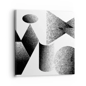 Canvastavla - Bild på duk - Vinklar och ovaler - 30x30 cm