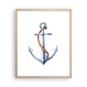 Affisch i ram av ljusek - Heja äventyret! - 40x50 cm