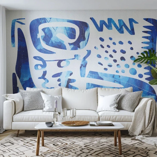 Fototapet Premium Canvas - Tillbaka till rötterna - Boho, Abstraktion, Minimalistisk - 400x280 cm