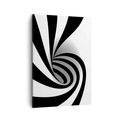 Canvastavla - Bild på duk - Roterande svart-vit - 50x70 cm