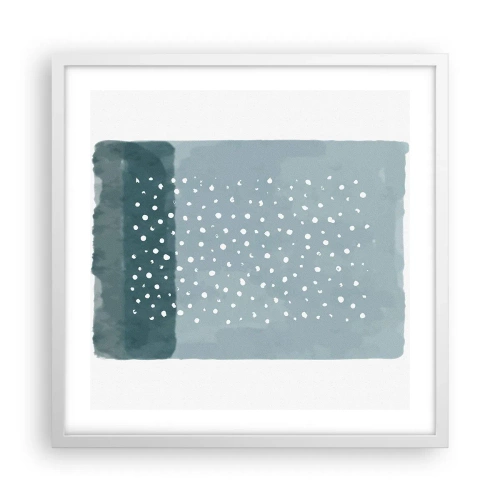 Affisch i vit ram - Uppstådda ur det blåa - 50x50 cm