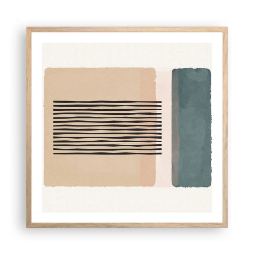 Affisch i ram av ljusek - Allt väl - 60x60 cm