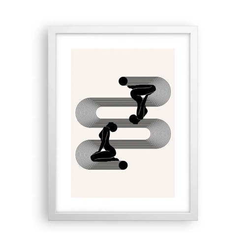 Affisch i vit ram - Sensuell symmetri - 30x40 cm