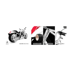 Fototapet Prov Standard Eco - Samlarens dröm - Bil, Motorcykel, Chopper - 100x30 cm