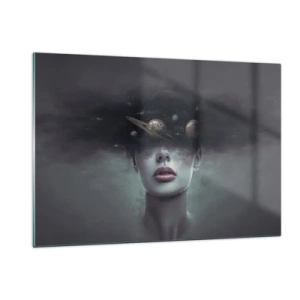 Glastavla - Bild på glas - Och planeterna blir galna... - 120x80 cm