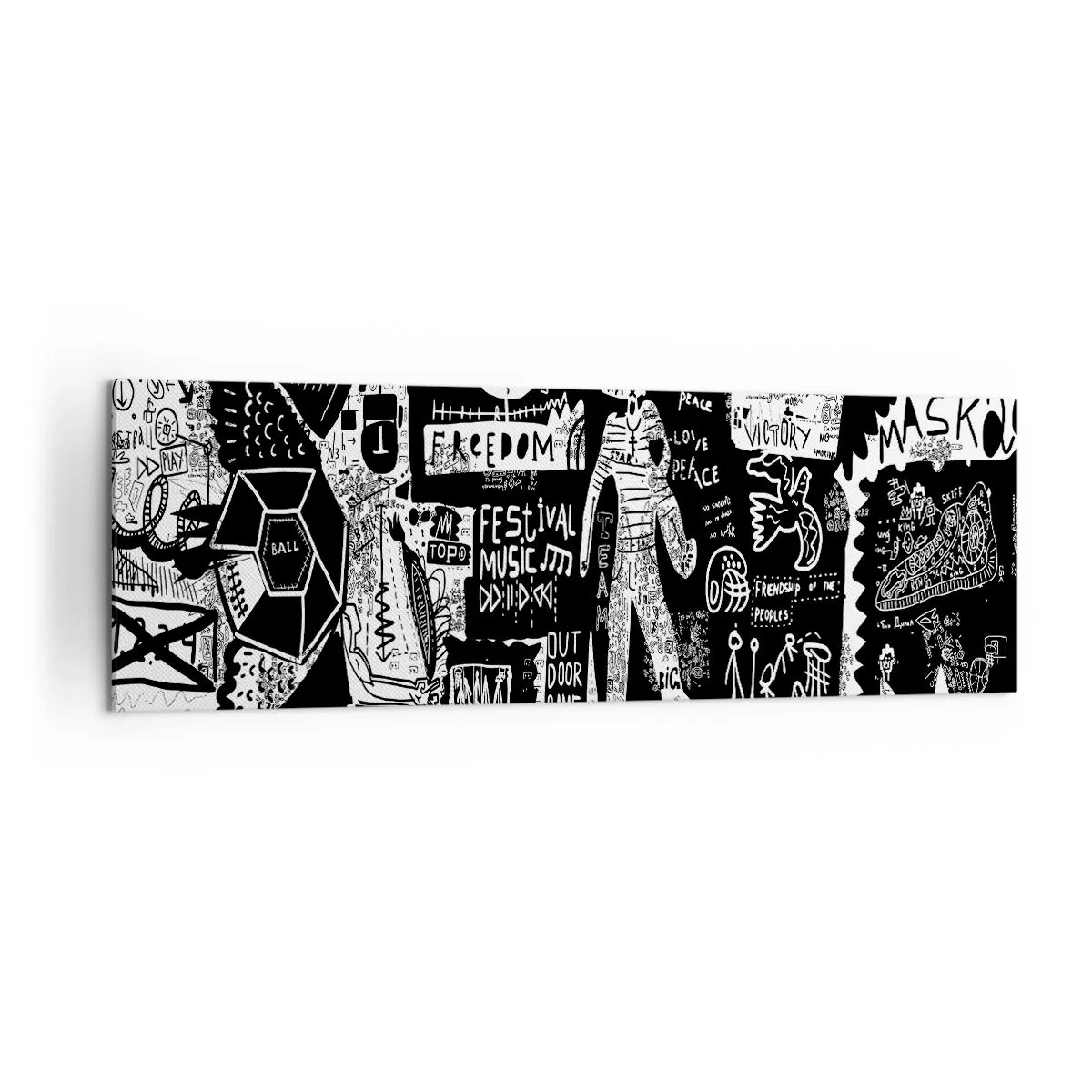 Canvastavla - Bild på duk - Unga själens rättigheter och glädje - 160x50 cm