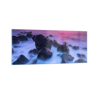 Glastavla - Bild på glas - Dimma och sken - 100x40 cm