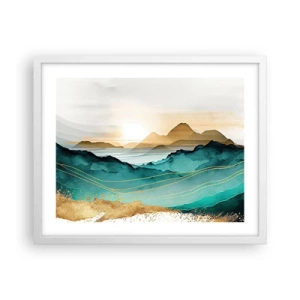 Affisch i vit ram - På gränsen till abstraktion - landskap - 50x40 cm