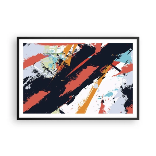 Affisch i svart ram - Dynamisk komposition - 91x61 cm