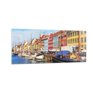 Glastavla - Bild på glas - Glad kaj - 100x40 cm