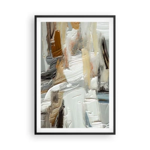 Affisch i svart ram - Färgstarka lager på lager - 61x91 cm