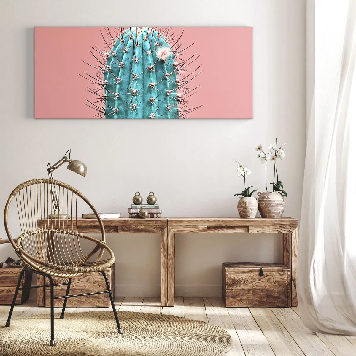Canvastavla - Bild på duk - Titta bara - 160x50 cm