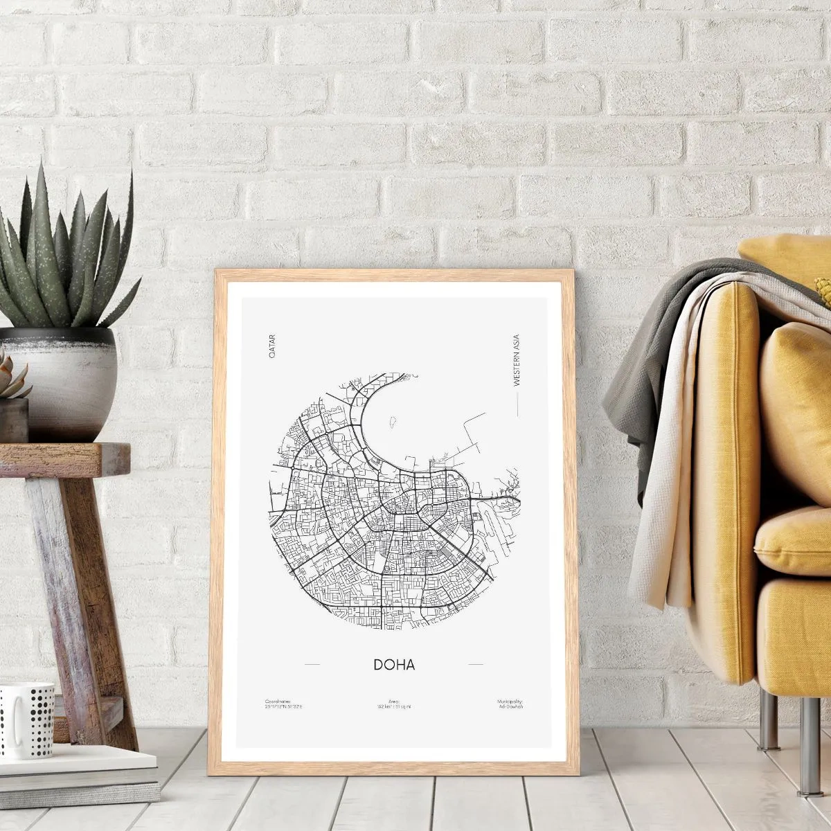 Affisch i ram av ljusek - Dohas anatomi - 61x91 cm