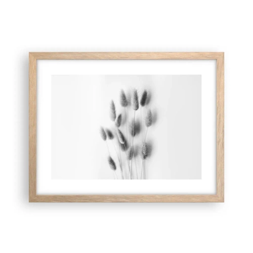Affisch i ram av ljusek - Fluffigt gräs - 40x30 cm