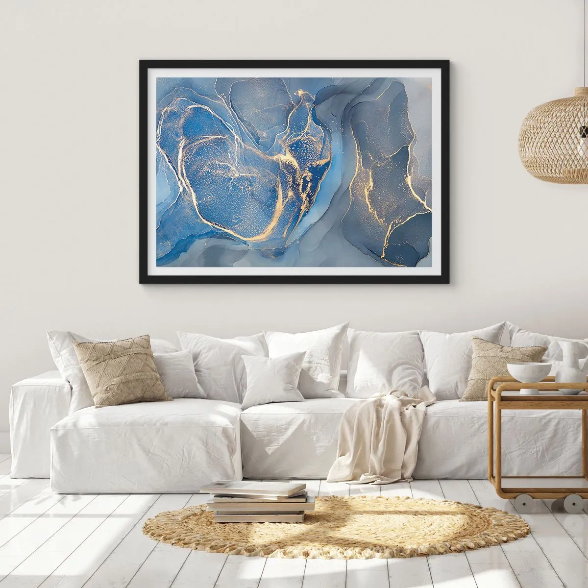 Affisch i svart ram - Gulddamm - 100x70 cm